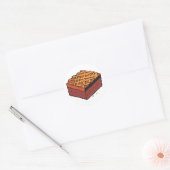 chocolade brownie ronde sticker (Envelop)