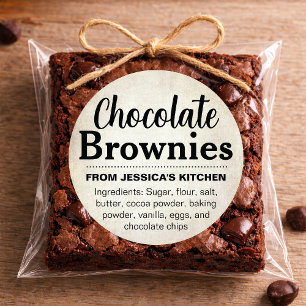 Chocolade Brownies (elke woord) Aangepast etiket C