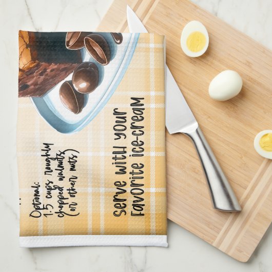 Chocolade Brownies Recept Theedoek (Quarter Fold)