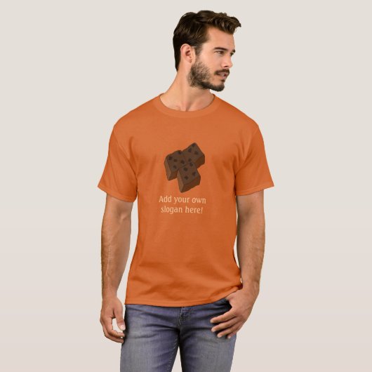 Chocolade Brownies:  slogan T-shirt (Voorkant volledig)