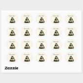 Chocolade Bruidstaart Bedankt Ronde Sticker (Vel)
