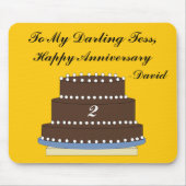 Chocolade bruiloft Jubileum taart Muismat (Voorkant)