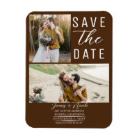 Chocolade Bruin 2 foto's Save the Date Wedding