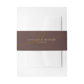 Chocolade Bruin Basispakket Bruiloft Uitnodigingen Wikkel (Voorkant Voorbeeld)