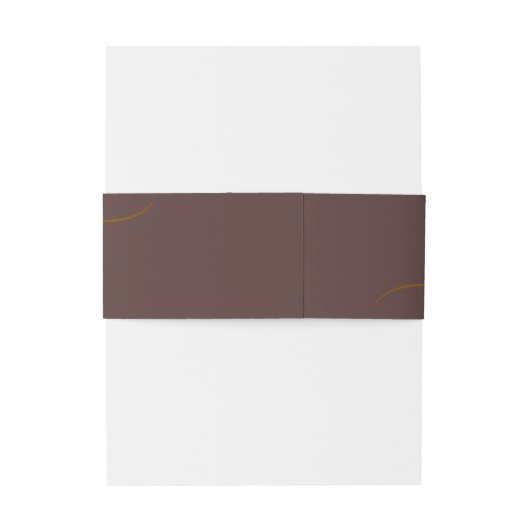 Chocolade Bruin Basispakket Bruiloft Uitnodigingen Wikkel (Achterkant Voorbeeld)