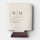 Chocolade Bruin Beige Formeel Modern Trouwfeest Blikjeskoeler (Achterkant)