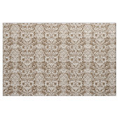 Chocolade Bruin Bloemen Damask Stof (Fat Quarter)