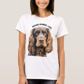 CHOCOLADE BRUIN COCKER SPANIEL HONDENGEZICHT T-SHIRT (Voorkant)