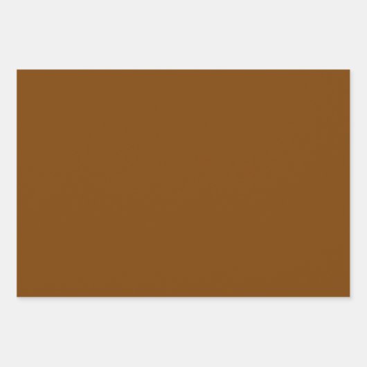 Chocolade bruin effen kleur | Klassiek | Elegant Inpakpapier Vel (Voorkant 3)