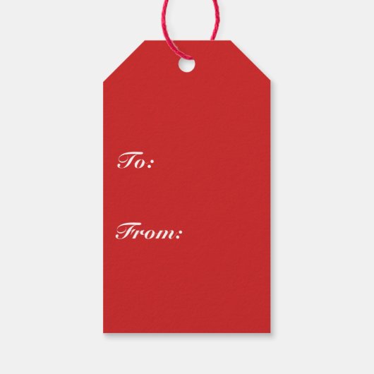 Chocolade bruin en robijnrood kerstornamenten cadeaulabel (Achterkant)