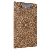 Chocolade Bruin en Wit Mandala Patroon Klembord (Rechts)