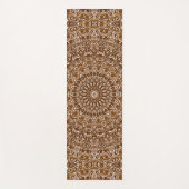 Chocolade Bruin en Wit Mandala Patroon Yogamat (Voorkant)