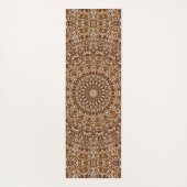 Chocolade Bruin en Wit Mandala Patroon Yogamat (Achterkant)