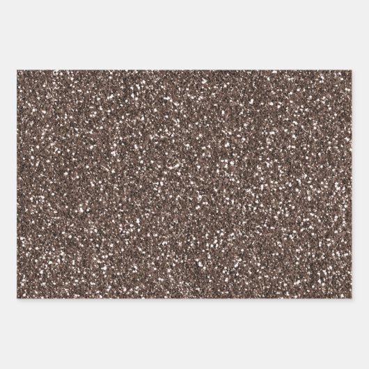 Chocolade bruin glitzy luipaard print inpakpapier vel (Voorkant 3)