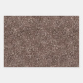 Chocolade bruin glitzy luipaard print inpakpapier vel (Voorkant)