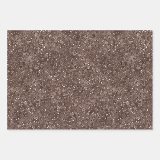 Chocolade bruin glitzy luipaard print inpakpapier vel (Voorkant)