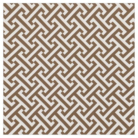 Chocolade bruin Grieks sleutelpatroon Stof (Close Up)