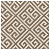 Chocolade bruin Griekse sleutel Stof (Close Up)