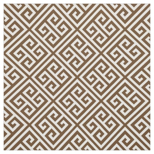 Chocolade bruin Griekse sleutel Stof (Swatch)