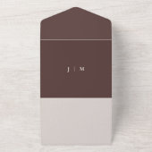 Chocolade Bruin Huwelijk script we do All In One Uitnodiging (Buitenkant)