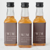 Chocolade Bruin Ivoorkleurig Drank Bruiloft Likeurfles Etiket (Flessen)