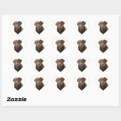 Chocolade Bruin Labrador Retriever Puppy Hond Hart Sticker (Vel)