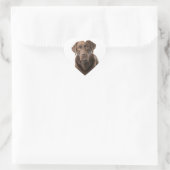 Chocolade Bruin Labrador Retriever Puppy Hond Hart Sticker (Tas)