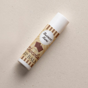Chocolade Bruin - Lip Balm Label - 1.25" Vierkant