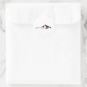 Chocolade Bruin Lovebirds-Bruiloft Save the Date Ronde Sticker (Tas)