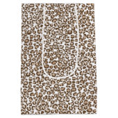 Chocolade bruin luipaard print medium cadeauzakje (Achterkant)