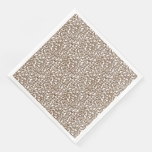 Chocolade bruin luipaard print servet (Hoek)