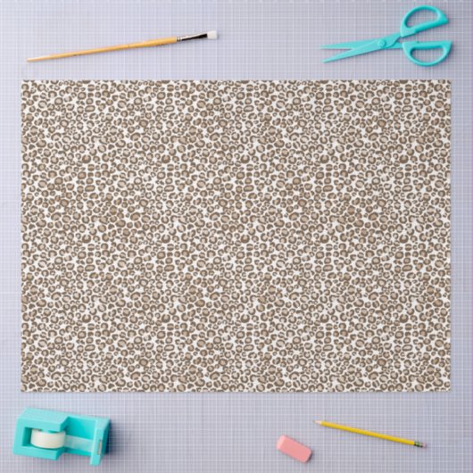 Chocolade bruin luipaard print tissuepapier (Craft)