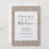 Chocolade Bruin Luipaard Print Verjaardag Kaart (Voorkant)