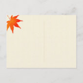Chocolade Bruin Maple Leaf Bruiloft Save the Date Aankondigingskaart (Achterkant)