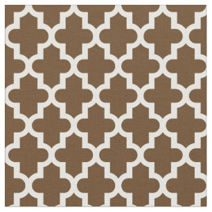 Chocolade bruin Marokkaanse print Stof