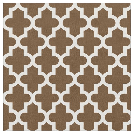 Chocolade bruin Marokkaanse print Stof (Close Up)