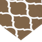 Chocolade bruin Marokkaanse Quatrefoil Korte Tafelloper (Hoek)