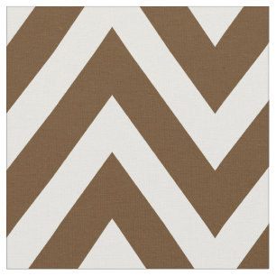 Chocolade bruin moderne chevron grote schaal stof