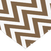 Chocolade Bruin Moderne Chevron Stripes Korte Tafelloper (Hoek)