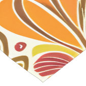 Chocolade bruin rood Abstract bloemblaadjes patroo Korte Tafelloper (Hoek)