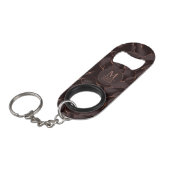 Chocolade Bruin & Roze Goud Abstract Golfpatroon Mini Flessenopener (Voorkant Gekanteld)