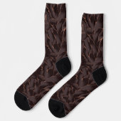 Chocolade Bruin & Roze Goud Abstract Golfpatroon Sokken (Links)