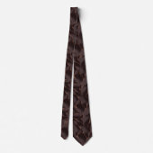 Chocolade Bruin & Roze Goud Abstract Golfpatroon Stropdas (Achterkant)
