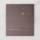 Chocolade Bruine Boho Bruiloft Plaatskaartje (Buitenkant ongevouwen)