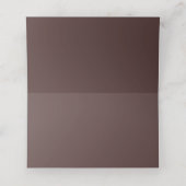 Chocolade Bruine Boho Trouwnaam Plaatskaartje (Binnenkant ongevouwen)