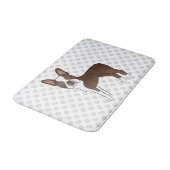 Chocolade Bruine Boston Terrier Cartoon Hond & Poo Badmat (Gekanteld)