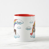 Chocolade Bruine Boston Terrier Regenboog Herdenki Mok (Midden)