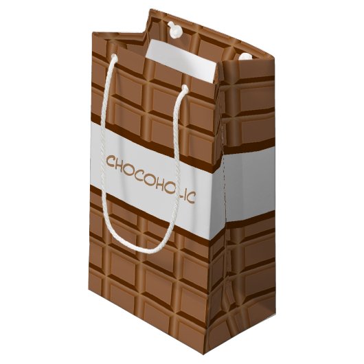 Chocolade-bruine chocoladeklaver, gevlekt klein cadeauzakje (Voorkant Gekanteld)