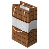 Chocolade-bruine chocoladeklaver, gevlekt klein cadeauzakje (Achterkant Gekanteld)