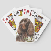 Chocolade bruine Cocker Spaniel Pokerkaarten (Achterkant)